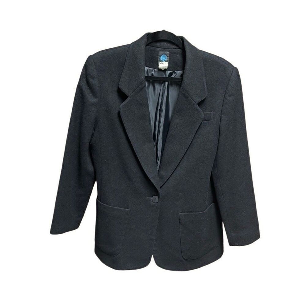 Panther Women’s Black Wool Blazer Size 10 Petite